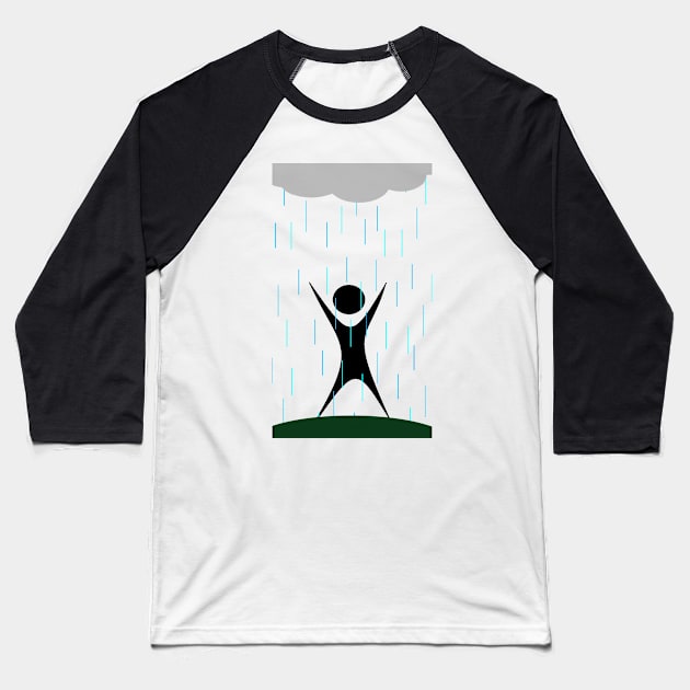 Dancing in the Rain Baseball T-Shirt by razorcitywriter